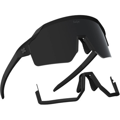 Sungod Vulcans Matte Black with Smoke Lens