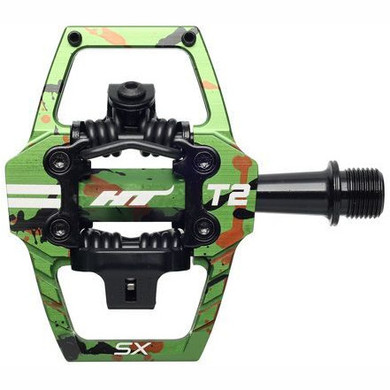 HT Components T2-SX Pedals Green Camo