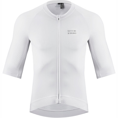 Caffeine and Cranks Pinnacle Jersey Blanc Mens