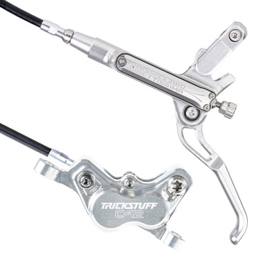 Trickstuff Direttissima Brake Set Silver/Silver W/ Kevlar Black Hose
