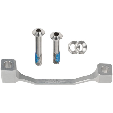 Trickstuff Postmount Brake Adapter 23mm Silver W/ Titanium Bolts