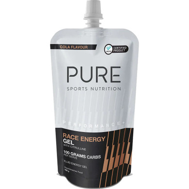 Pure Performance + Race Energy Gel 100g Carb Pouch Cola