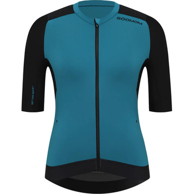 Soomom Womens Escape Trailblock Cycling Jersey Ocean Teal