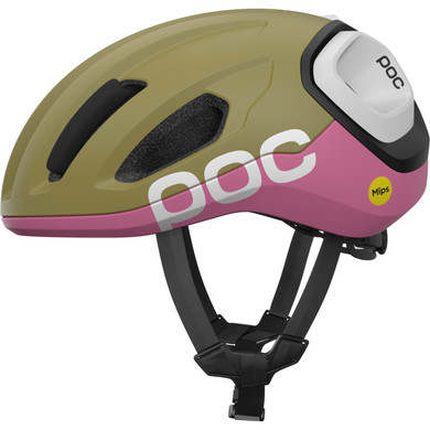 POC Amidal Road Helmet Olivine Green Matt/Thulite Pink Matt