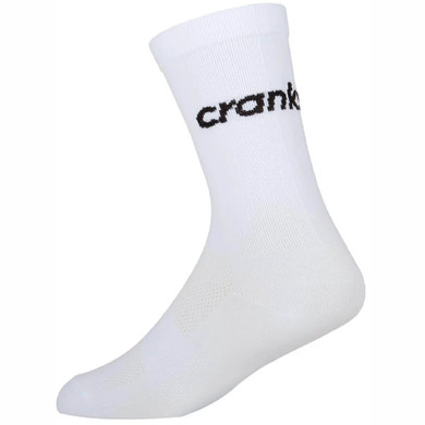 Caffeine and Cranks Socks Cranks Logo White