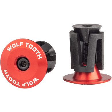 Wolf Tooth Alloy Bar End Plugs Red