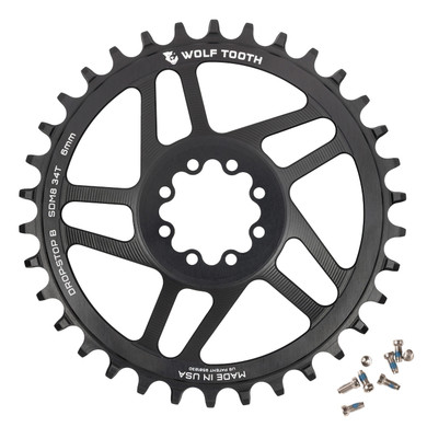 Wolf Tooth SRAM 8-Bolt Direct Mount Chainring For Gravel/Road Drop-Stop B