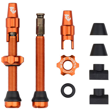 Wolf Tooth Tubeless Valve Kit for Clik Valves 44mm Orange