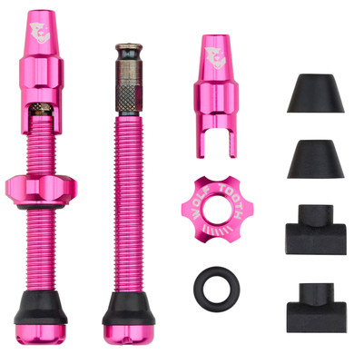 Wolf Tooth Tubeless Valve Kit for Clik Valves 44mm Pink