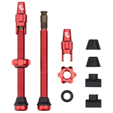 Wolf Tooth Tubeless Valve Kit for Clik Valves 60mm Red