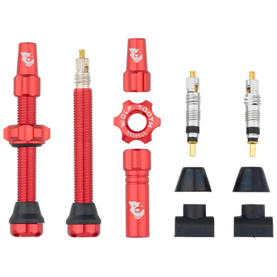 Wolf Tooth Tubeless Valves 44mm Red-New