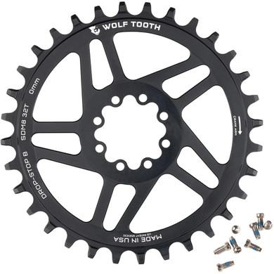 Wolf Tooth SRAM 8-Bolt Direct Mount 0mm Offset Chainring For MTB Dropstop B