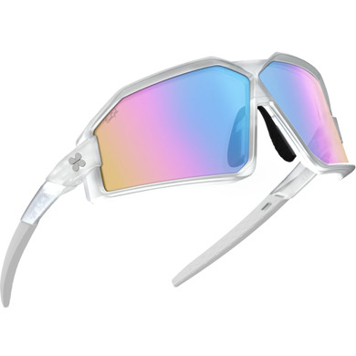 Sungod GTs Sunglasses Frosted Clear with IRIS HV Blue Lens