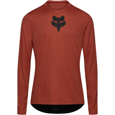 Fox Ranger Long Sleeve Men's Jersey Fox Head Amber Scarlet