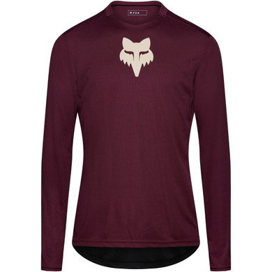 Fox Ranger Long Sleeve Men's Jersey Fox Head Dark Maroon