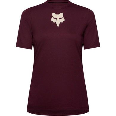 Fox Ranger Short Sleeve Women's Jersey Fox Head Dark Maroon