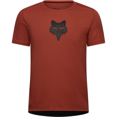 Fox Ranger Short Sleeve Youth Jersey Fox Head Amber Scarlet