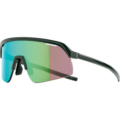 BBB Valor Sunglasses Matt Transparent Metallic Green Frame W/Flux Green Mlc Lens
