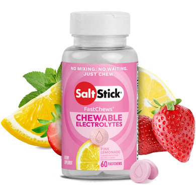 SaltStick Electrolyte FastChews Pink Lemonade 60 Chew Bottle