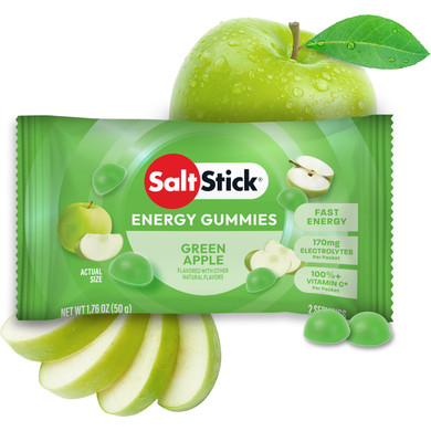 SaltStick Energy Gummies Green Apple Packet of 8