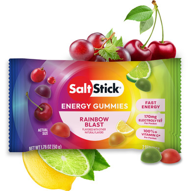 SaltStick Energy Gummies Rainbow Blast Packet of 8