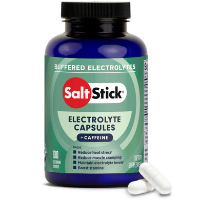SaltStick RaceReady Caffeinated Electrolyte Capsules 100 Cap Bottle