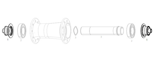 Zipp ZR1 Front Hub Quick Release Axle End Cap Set