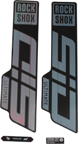 RockShox Sid Ultimate Fork Decal Kit Gloss Rainbow Foil for High Gloss Black