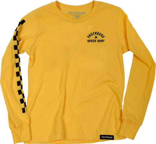 Fasthouse Youth Star LS Tee Heather Yellow 2022