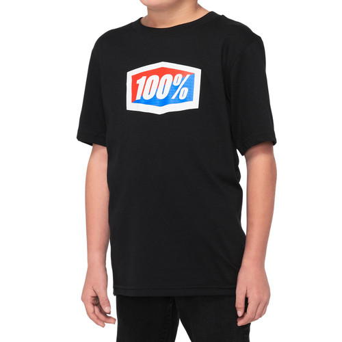 100% OFFICIAL Short Sleeve Youth Tee Black