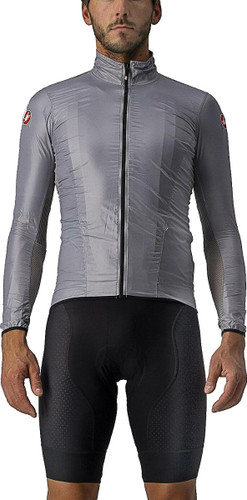 Castelli Aria Shell Jacket Silver Grey