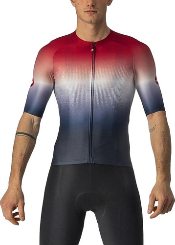 Castelli Aero Race 6.0 SS Jersey Savile Blue/Pro Red 2022