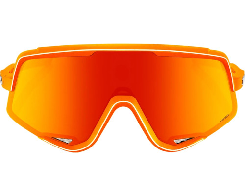 100% Glendale Sunglasses Soft Tact Neon Orange (HiPER Red Multilayer Mirror Lens)
