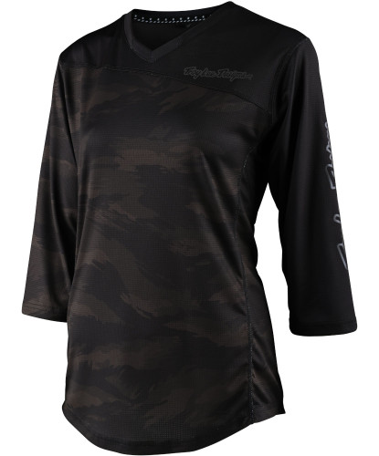 Troy Lee Designs Mischief Womens MTB 3/4 Sleeve Jersey Brushed Camo Army