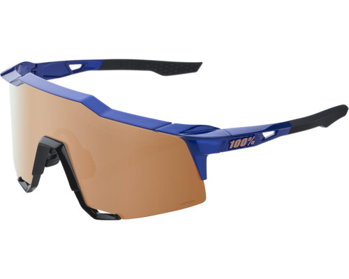 100% Speedcraft Sunglasses Gloss Cobalt Blue (HiPER Copper Mirror Lens)