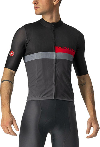 Castelli A Blocco SS Jersey Light Black/Red/Dark Grey 2022