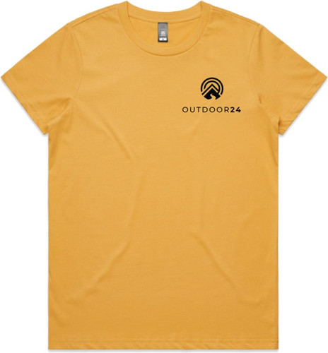 OUTDOOR24 Maple SS Womens T-Shirt Mustard Medium