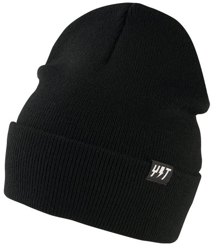 YT Logo Knitted Beanie Black