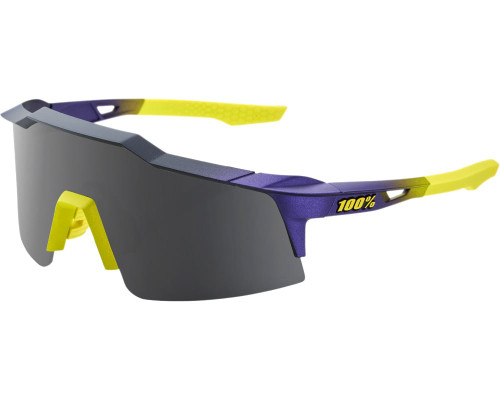 100% Speedcraft SL Sunglasses Matte Metallic Digital Brights (Smoke Lens)