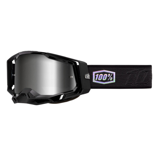 100% Racecraft 2 MTB Goggles Mirror Silver Lens Topo Black