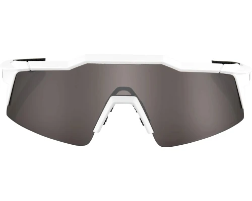 100% Speedcraft SL Sunglasses Matte White (HiPER Silver Mirror Lens)