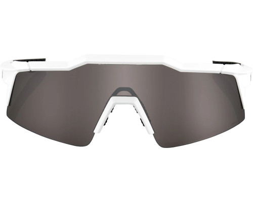 100% Speedcraft SL Sunglasses Matte White (HiPER Silver Mirror Lens)