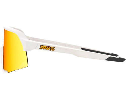 100% S3 Sunglasses Soft Tact White (HiPER Red Multilayer Mirror Lens)