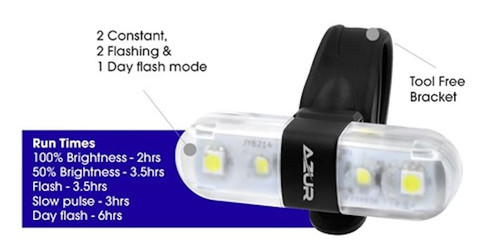 Azur Nano 60 lm USB Front Light Black
