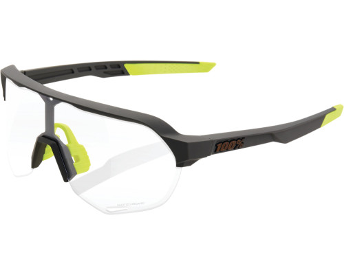 100% S2 Sunglasses Soft Tact Cool Grey (Photochromic Lens)