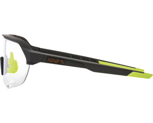 100% S2 Sunglasses Soft Tact Cool Grey (Photochromic Lens)