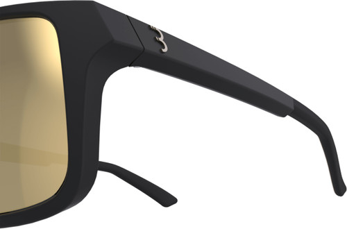 BBB Spectre Sunglasses Matte Black Frame Gold Lens