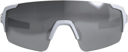 BBB Fullview Sports Glasses Glossy White Frame Smoke Lens