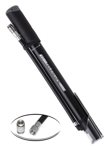BBB BMP-53 Traveller Telescopic Floor/Mini Pump w/Pressure Gauge