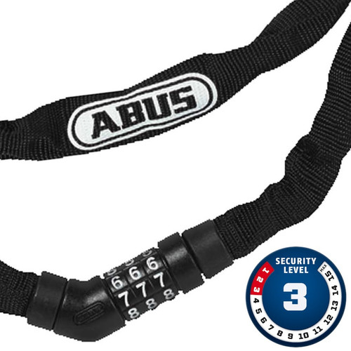 Abus Steel-O-Chain 4804c 75cm x 4mm Combination Lock Black